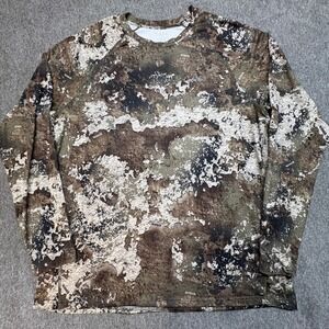 Cabelas Strata Camo Long Sleeve Shirt Mens XL Mossy Oak Hunting Outdoors